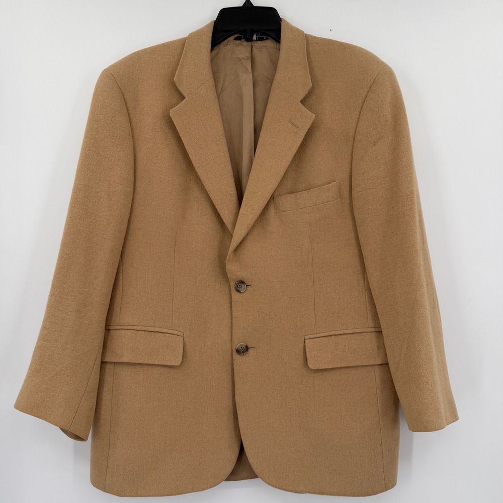 Vintage Brooks Brothers 346 Mens Tan 100% Camel Hair Blazer Sport Coat 40S
